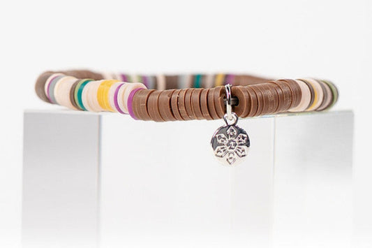 Multi-Color Katsuki Beads Earth Tones Bracelets - Dark Leather, Tan, & Avocado