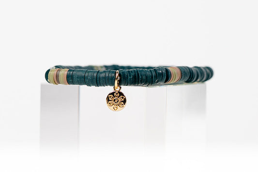 Multi-Color Katsuki Beads Earth Tones Bracelets -  Brown, Tan & Gray