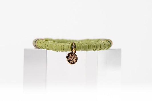 Multi-Color Katsuki Beads Earth Tones Bracelets -  Avacado & Earth Tones