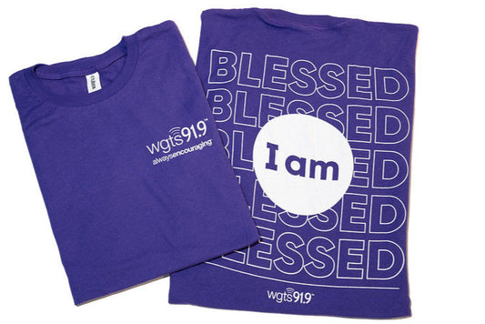 WGTS I AM Blessed Purple T-shirt