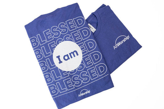 AllWorship I Am Blessed Purple T-shirt